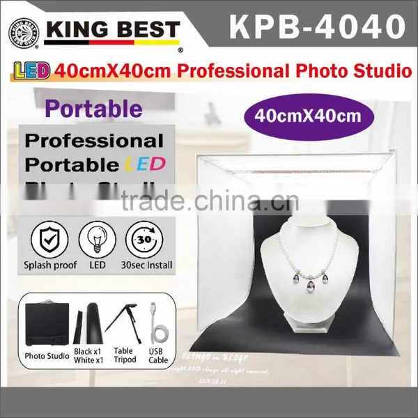 KINGBEST 40x40cm Portable Adjustable Light Distance Tent Kit Photo LED Studio Shooting Tent Photo Studio Light Kit