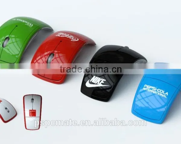 Foldable Arc Design 2.4Ghz Plastic Resell Wireless Mouse Wtih Mini USB Optical Wireless Mouse photo-6