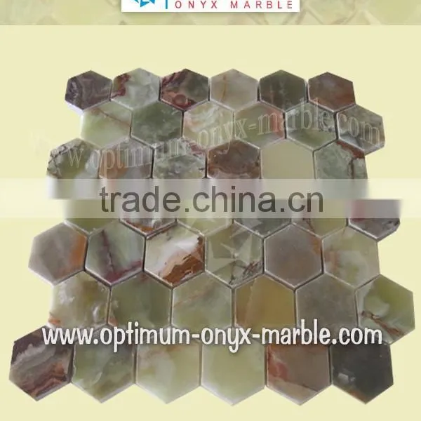 GREEN ONYX MOSAIC TILE - 016 photo-3