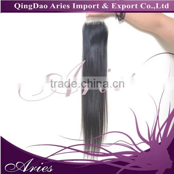 6A Peruvian Lace Closure in Straight Hair,130% Density Free&middle&3 Way Lace Closure Bleached Knots Virgin Peruvian Hair photo-3