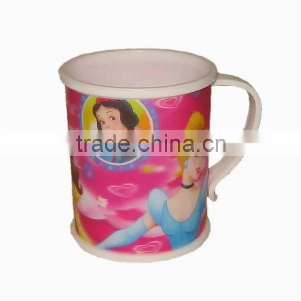 Cartoon Plastic pp Lenticular Cup With Handle