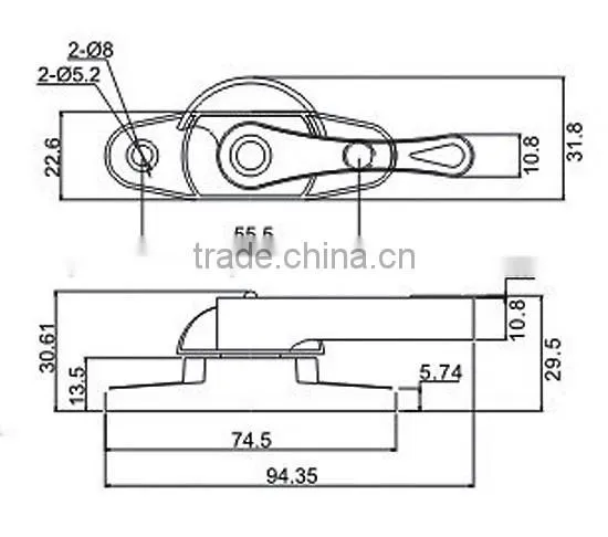 Crescent Lock For PVC Casement Window photo-2
