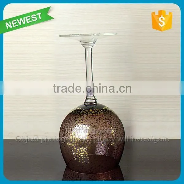Newest Colorful Goblet Wine Glass Wholesale Thick Bottom Glass Wine Cup Support OEM Glass Cup photo-3