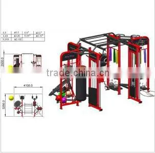 Commercial Crossfit Gym Equipment /Multi Synergy 360 Gym Fitness/ Group Training Fitness Equipment/multi Jungle 8 Stacks(S-1001) photo-5