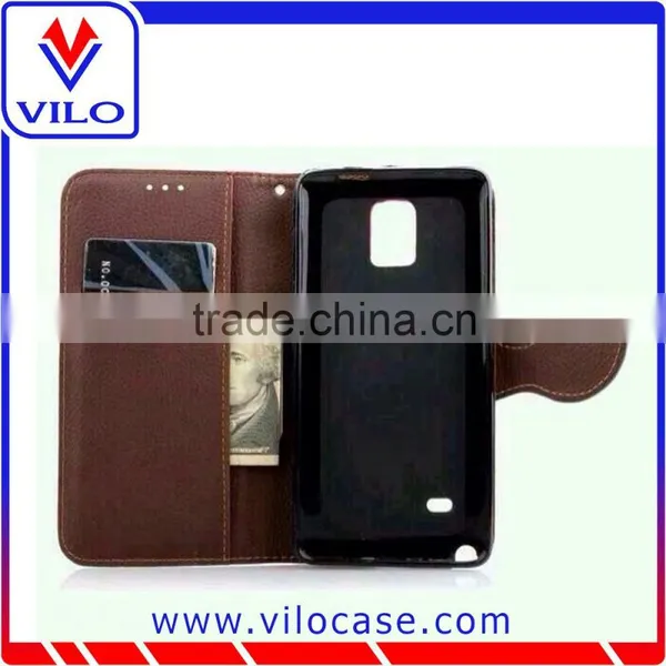 New Arriving Folio Leather Case With Card Slots for Samsung Galaxy S6 photo-3