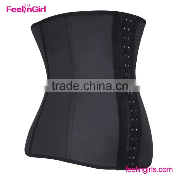 Black 3Hooks Strap Colombian Latex Waist Cincher Quality Choice photo-6