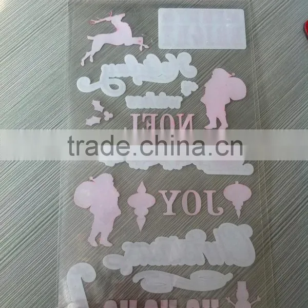 M-P005 Merry Christmas Glitter Pvc Sticker,removable Sticker Paper,pvc Sticker Paper photo-2