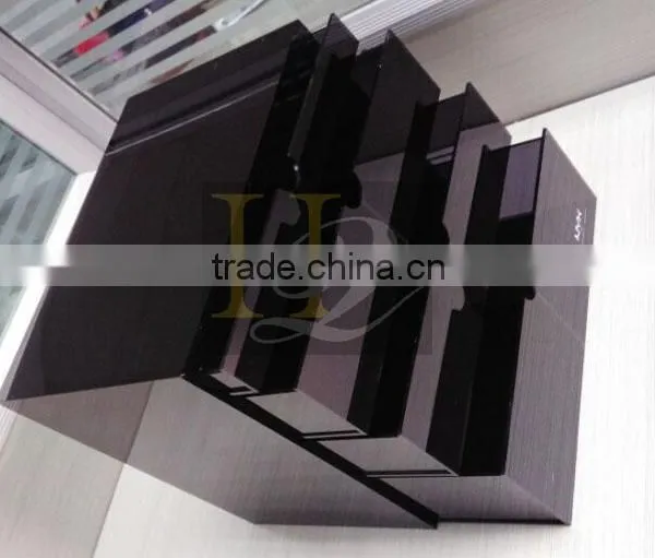 Top Quality Best Price Silk Print Logo Black Acrylic Make up Organizer With 4 Drawers Quality Choice photo-3