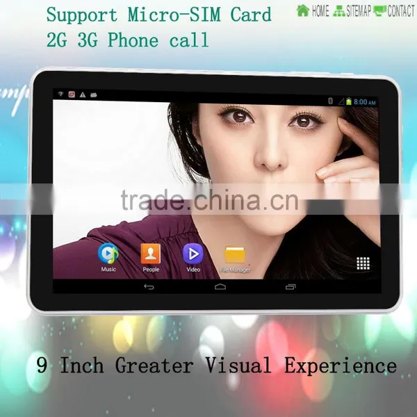 9 Inch Android4.4 Tablet Pc Support Micro SIM Card 2G 3G Phone Call 1GB and 8GB Tablets Pc SIM Card TF Card FM BT Tab photo-3