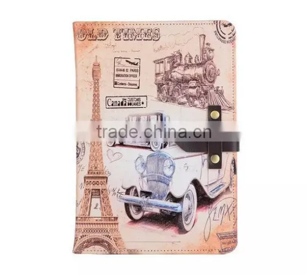 Retro Colorful Painting Flip Standing Pu Leather Case For IPad Pro With Sleeping Function photo-3