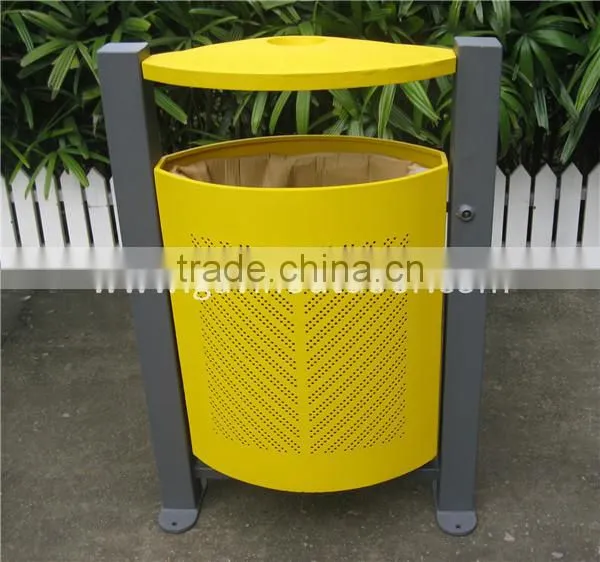Street Dustbin Metal Waste Bins Outdoor Waste Bins