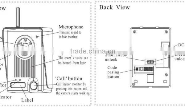 7 Inch High-strength Tempering Glass 2.4ghz Digital Long Range Multi Apartment Wireless Video Door Phone Intercom photo-6