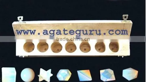 Opalite 7pcs Geometry Set With Wooden Box : Wholesale Geometry 7pcs Sets photo-2
