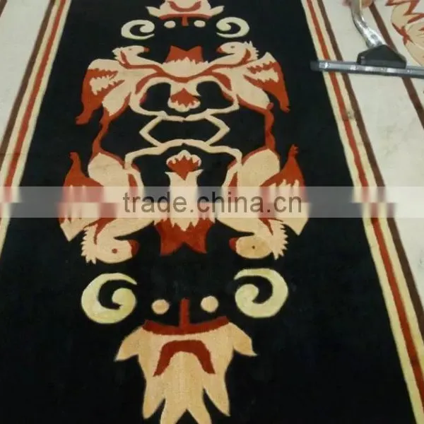 Best Quality Living Room Fine Pattern Deep Cutting Velour Hand Tufted Carpet photo-6