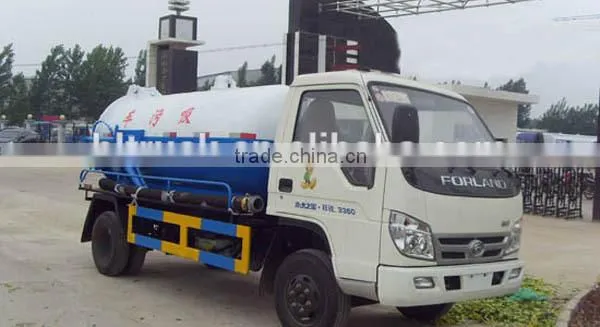 FOTON 4x2 4000L Small Vacuum Pump Truck With Vacuum Pump 98hp