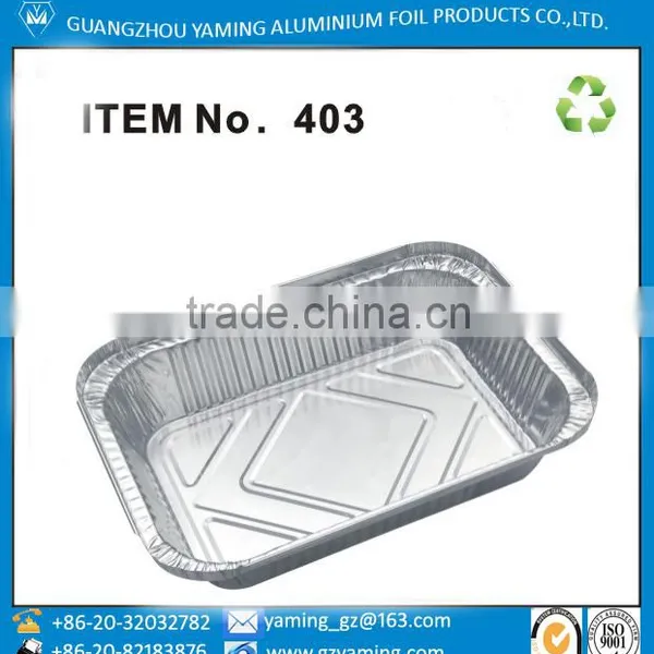 880ml Oblong Take Away Food Use Aluminium Foil Container for Fast Food Restaurant Item no 403