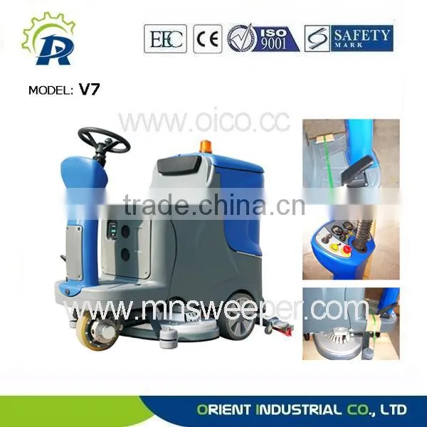 Germany Technology High-grade Villa Area Outdoor Ride on Washer Commercial Floor Scrubbers Machine With Lead Acid Battery photo-6