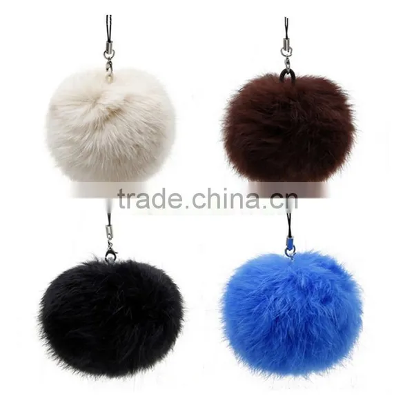 Multifunctional Rabbit Fur Ball Keychain Made in China photo-3