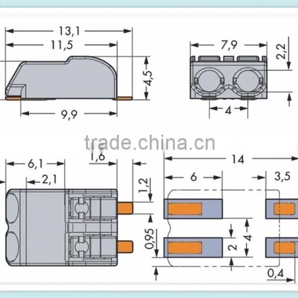 Factory Pirice High Quality Quict Push Wire LED Terminal Block LED Light Block photo-5