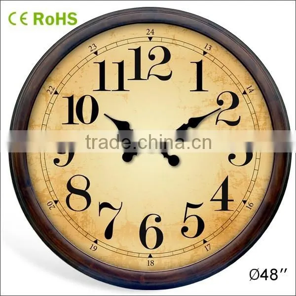32inch Large Clock Wooden Wall Clock Village Type Wall Clock