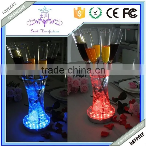 Battery Operated Under Table Vase LED Centerpiece Light Base RGB Wedding Decoration photo-3