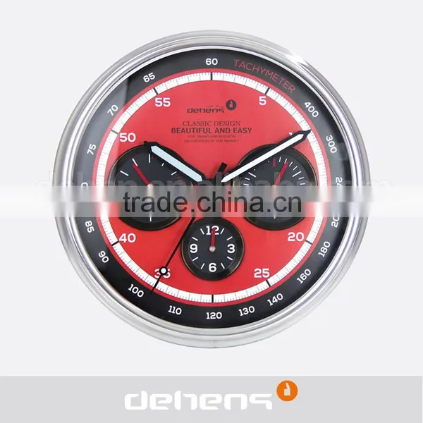 DEHENG 13-inch Road Race Wall Clock Metal Clock