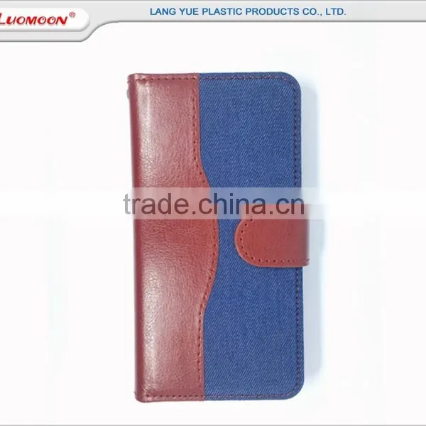 Two Color Universal Mold Make Denim Leather Cell Phone Case for Oppo R831k f1 R831 f1 Plus photo-3