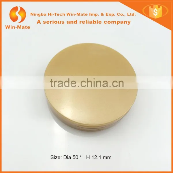 Round Mini Yellow Plastic 1 Pan With Magnet Button Empty Cosmetic Compact Packaging photo-3