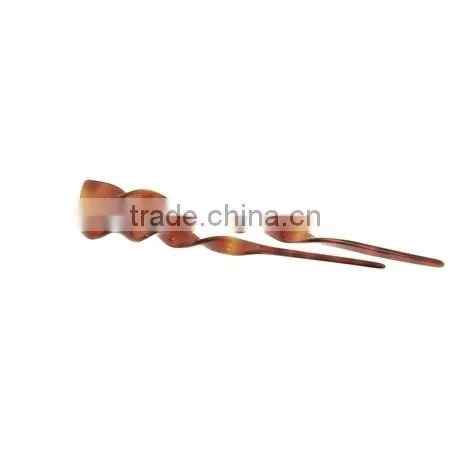 HANDMADE TORTOISE SHELL TWIST HAIR STICK photo-4