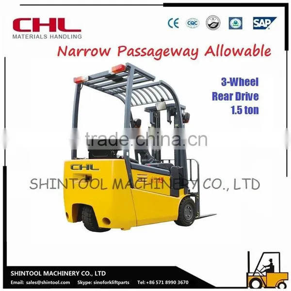 2014 CHL New 1.5 Ton Mini Forklift Narrow Aisle Electric Forklift For Narrow Road Warehouse photo-4