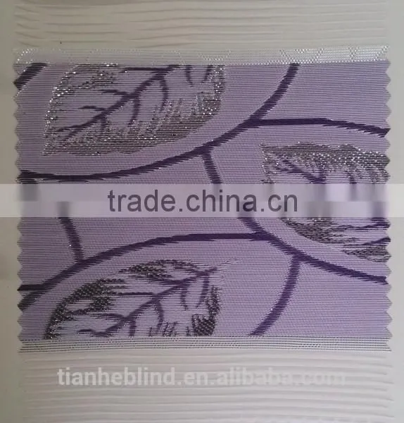 Korea Jacquard Leaves Zebra Blinds Fabrics, Sun Shade Zebra Blinds photo-3