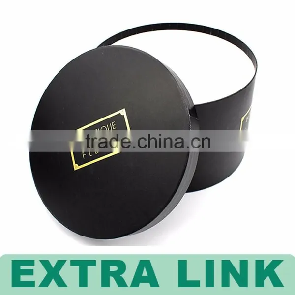 Custom Made Logo Foil Packaging Flower Bouquet Round Cardboard Boxes photo-5