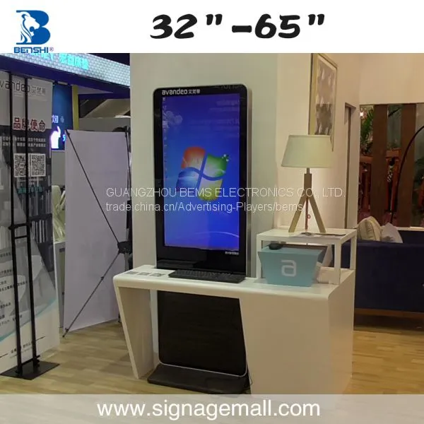 32-65inch TFT Floor Stand Lcd Touch Screen Advertising Display