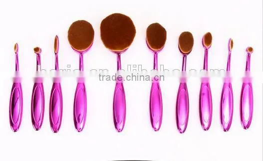 New Hot Sale Oval Toothbrush Makeup Brush Set Face Use Brush Oval Puff Brush 10 Pcs photo-3