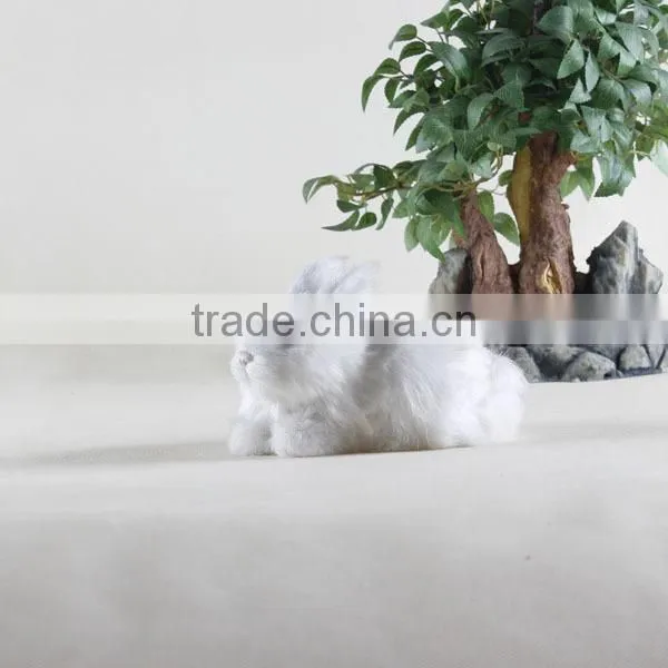 White Snowy Standing Furry Animal Decor Adorable Rabbit Easter Bunny photo-6