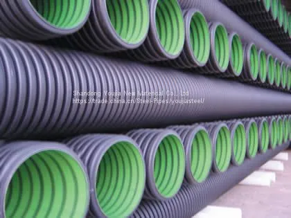 High Quality Large Diameter Doubl Wall Corrugated HDPE Drainage Pipe photo-3
