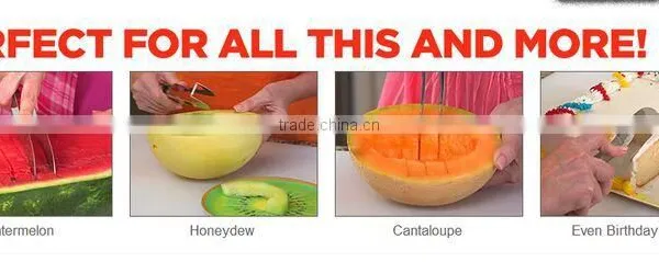 Hot Sale Factory Supply PVC Handle Stainless Steel Watermelon Slicer photo-4