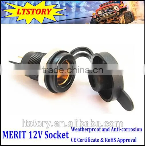 Merit 12V Power Socket Black Color