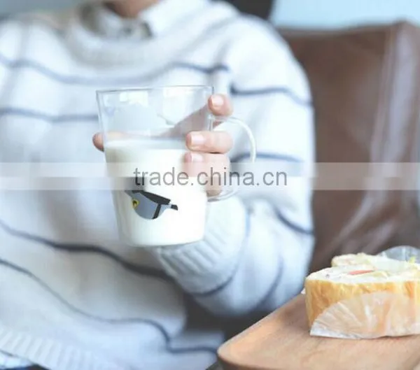 Coffee Glass Mug With Handle Tea Glass Mug With Printing photo-4