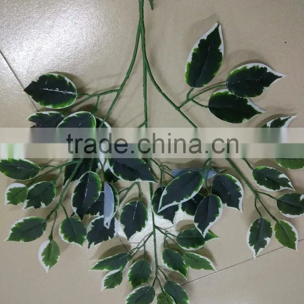 GUangzhou Shengjie Wholesale White Edge Banyan Tree Leaves for Ficus Tree Decoration photo-2