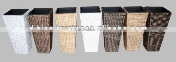 Outdoor Garden Natural Rattan Flower Pots photo-3