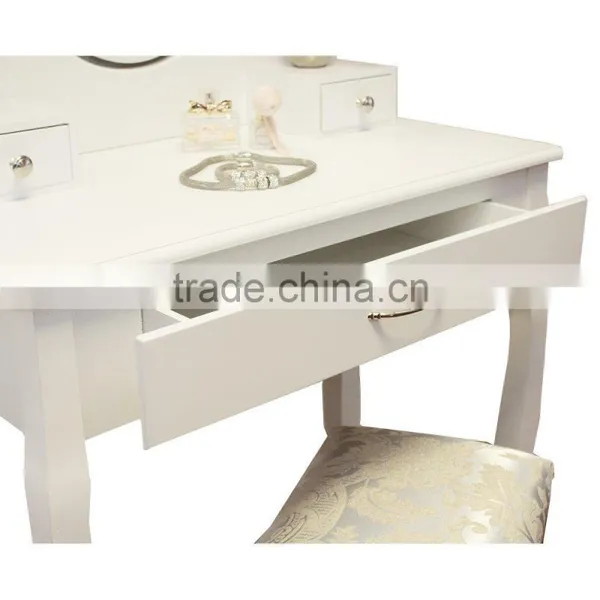 Durable Powder Coating Frame Mirrored Dresser Wholesale Wooden Carving Dressing Table Designs Antique Vanity Dresser With Mirror photo-3