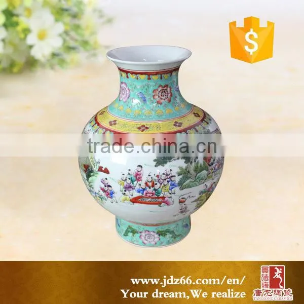 High Quality Chinese Ceramic Porcelain Decoration Flower Tall Vase for Home Decor Interior photo-3