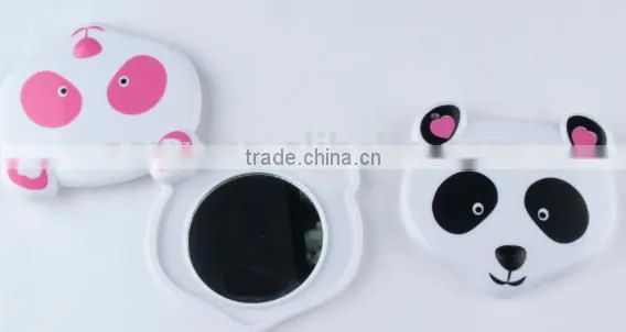Plastic Animal Shaped Panda Owl-shaped Folding Sided Mirror Pocket Mirror photo-2