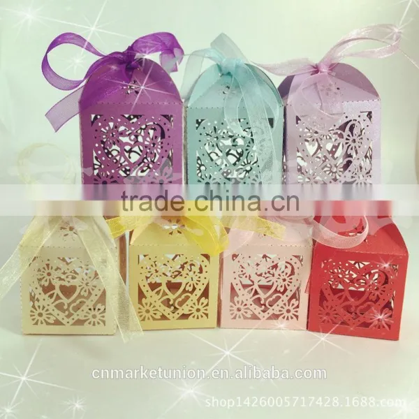 Customized Foldable Sweet Wedding Candy Box Romantic Paper Wedding Box photo-4