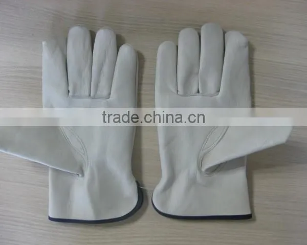 DDSAFETY High Quality Yellow Cow Grain Leather Gloves Driver Gloves photo-4