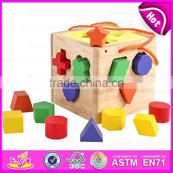 High Quality Educational Kids Matching Learning Wooden Shape Sorter Box W11G003 photo-5