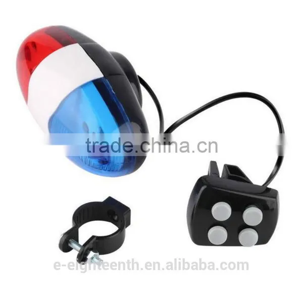 2016 New Cycling Bike Super Loud Bicycle 6 LED Electronic Horn Bell Siren 4 Sounds Electric Horn Sound Pressure Horn Sound photo-2