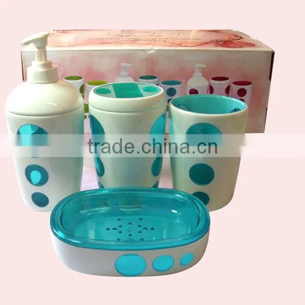 AS 4Pcs Plastic Bathroom Set