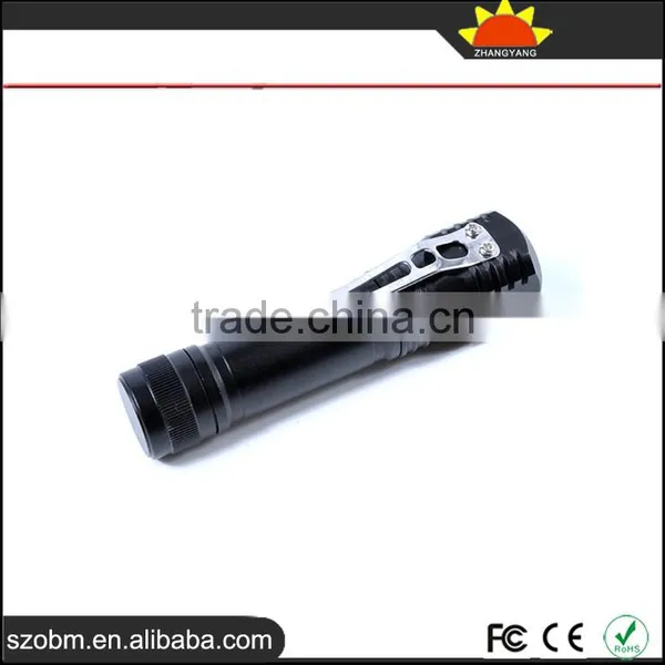 New Style B-D5 Auminum Alloy USB Rechargeable XPG-R5 LED 3 Modes LED Flashlight Torch With Clip photo-3